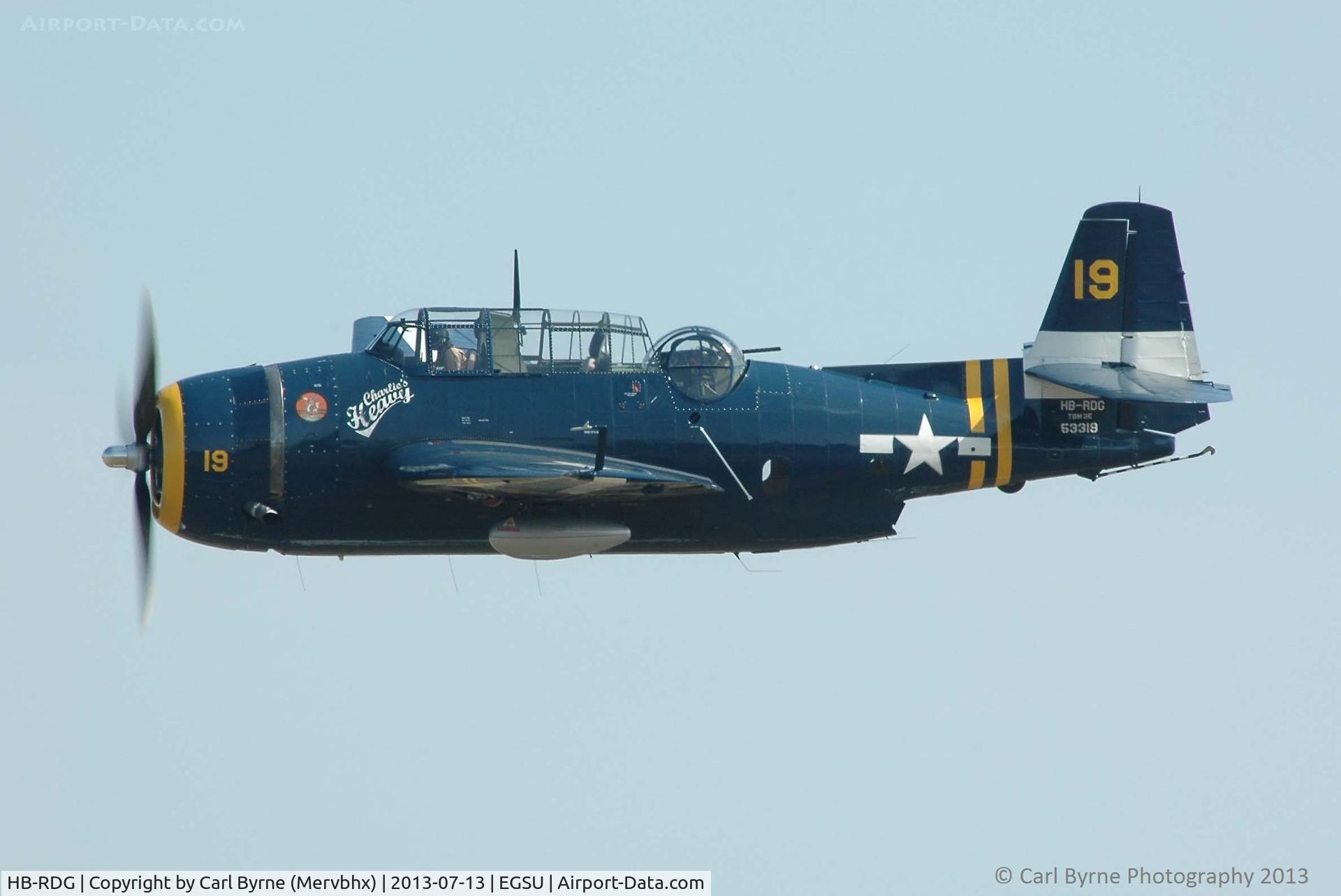 HB-RDG, 1945 Grumman TBM-3R Avenger C/N 3381, Flying as part of the 