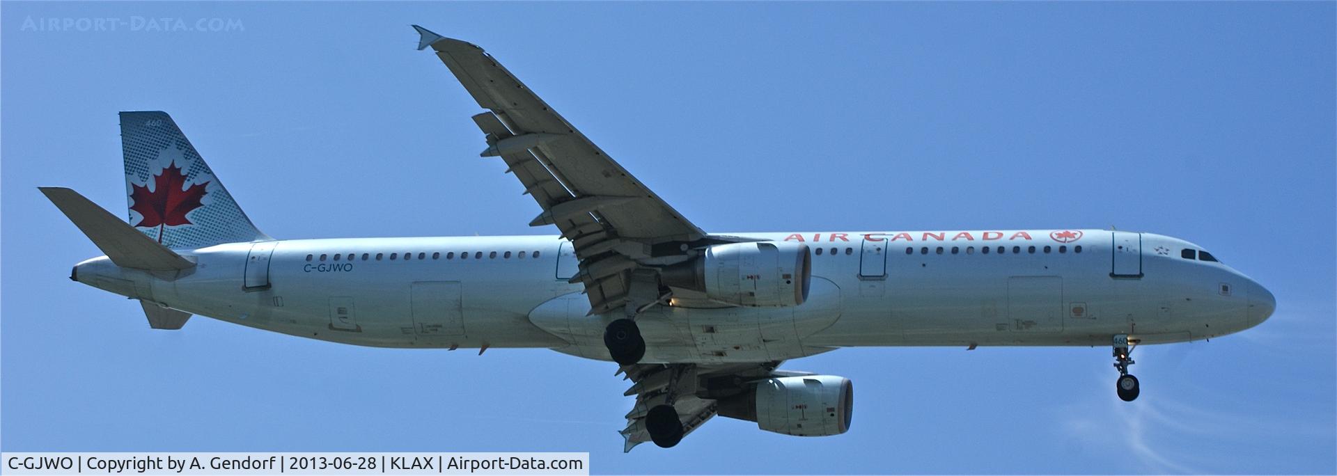 C-GJWO, 2002 Airbus A321-211 C/N 1811, Air Canada, on finals RWY 24R at Los Angeles Int´l(KLAX)