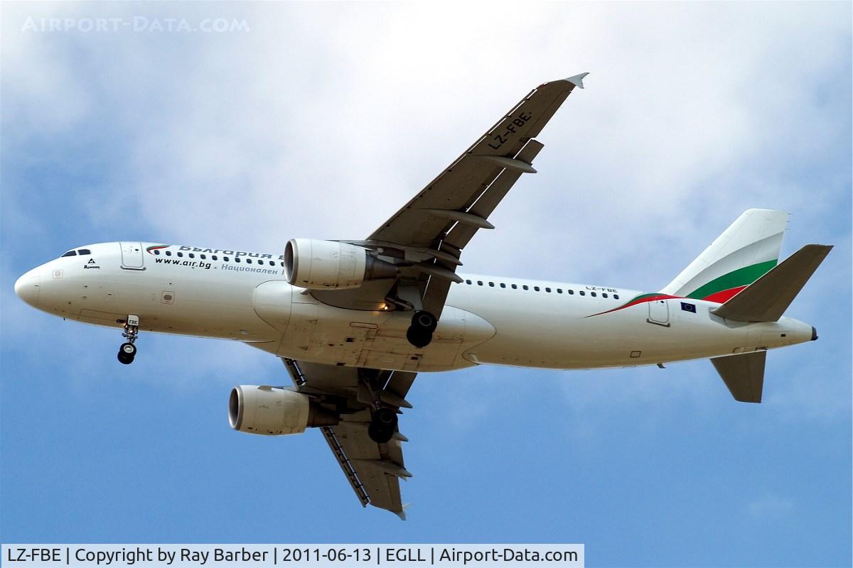 LZ-FBE, 2009 Airbus A320-214 C/N 3780, Airbus A320-214 [3780] (Bulgaria Air) Home~G 13/06/2011. On approach 27R.