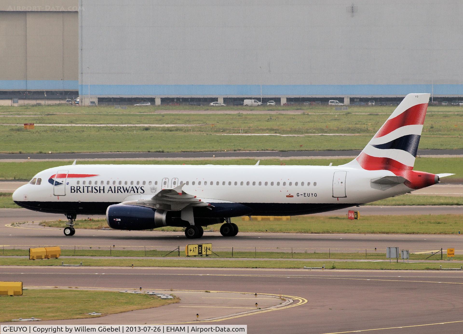 G-EUYO, 2013 Airbus A320-232 C/N 5634, Taxi to the runway of Schiphol Airport