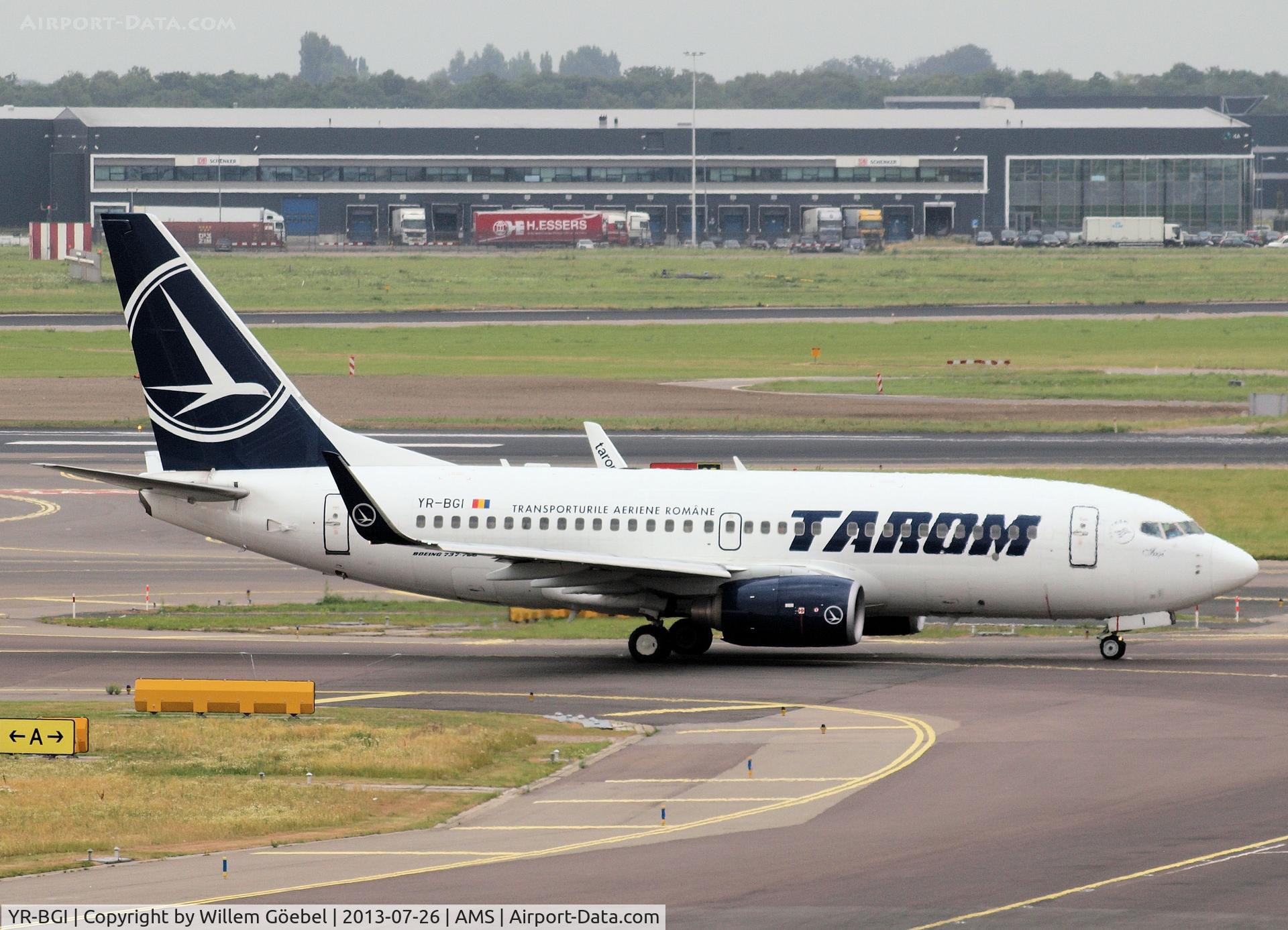 YR-BGI, 2003 Boeing 737-78J C/N 28439, Taxi to the runway of Schiphol Airport
