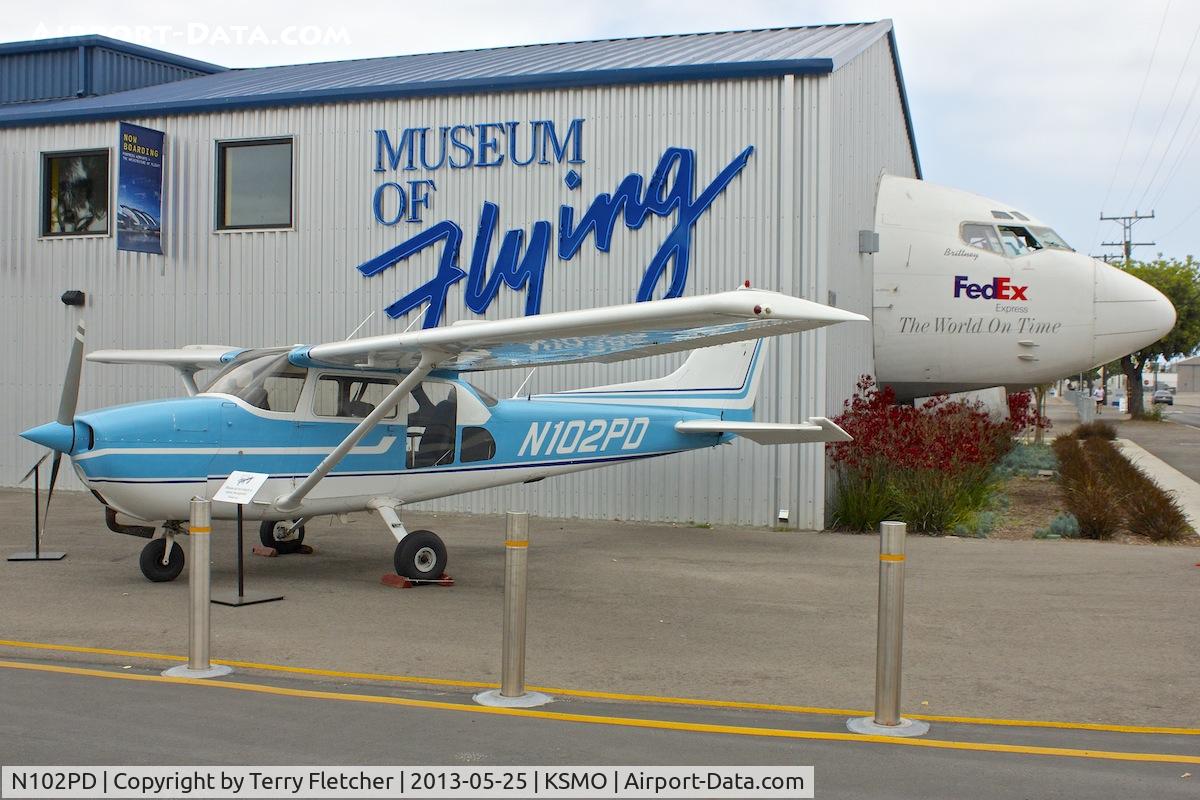 N102PD, 1973 Cessna 172M C/N 17261108, Exhibited in the Museum of Flying in Santa Monica Airport