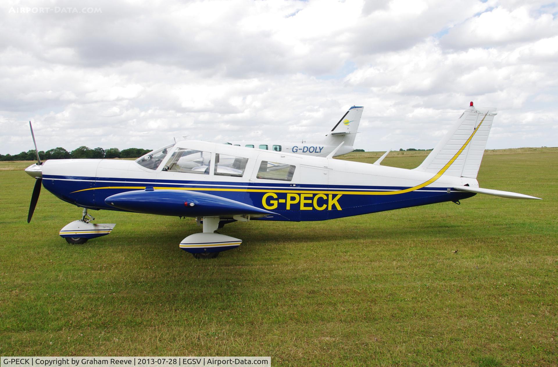G-PECK, 1970 Piper PA-32-300 Cherokee Six C/N 32-7140008, Parked at Old Buckenham.