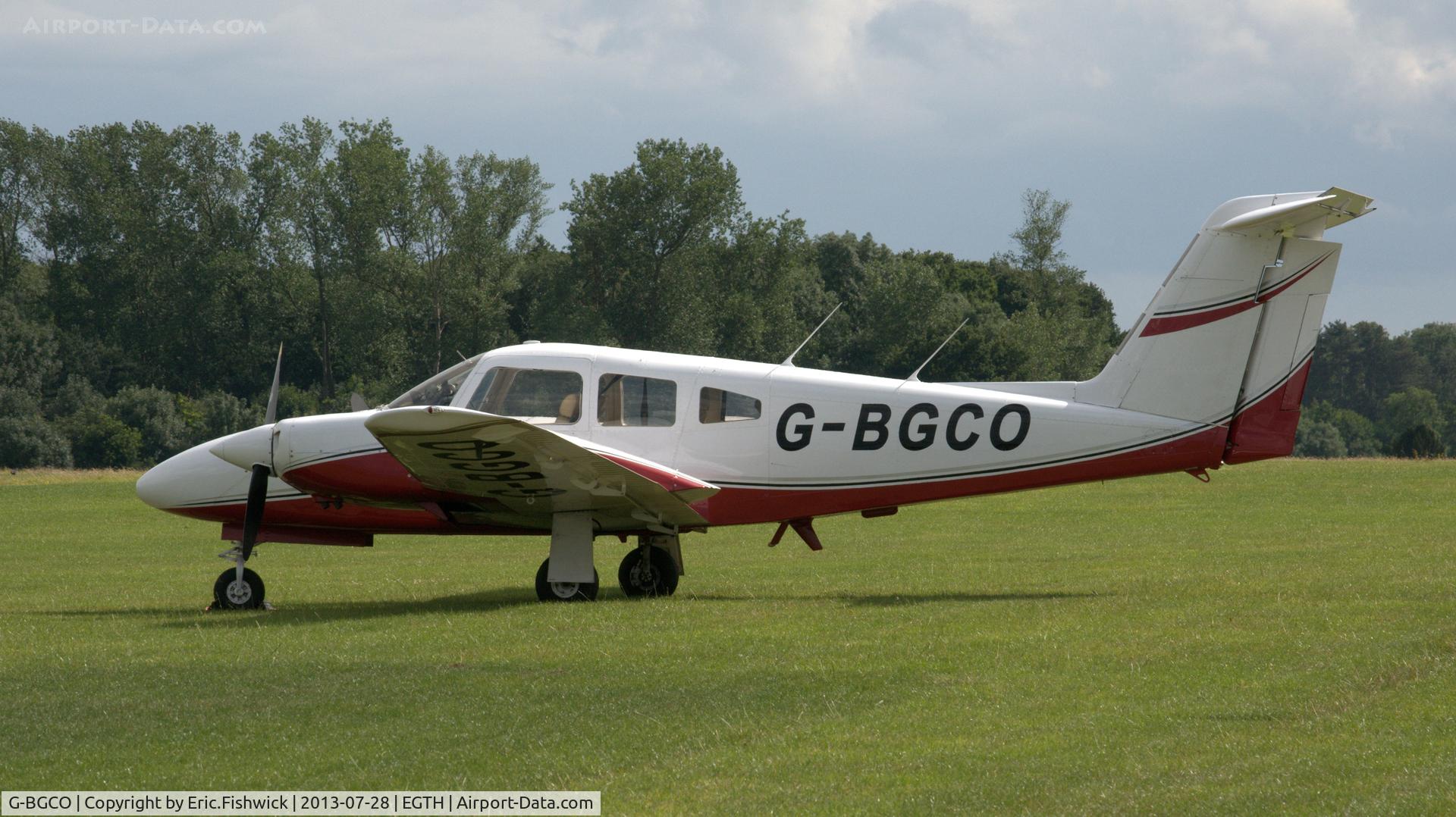 G-BGCO, 1978 Piper PA-44-180 Seminole Seminole C/N 44-7995128, 1. G-BGCO at The Shuttleworth Collection Wings & Wheels Flying Day, July 2013.