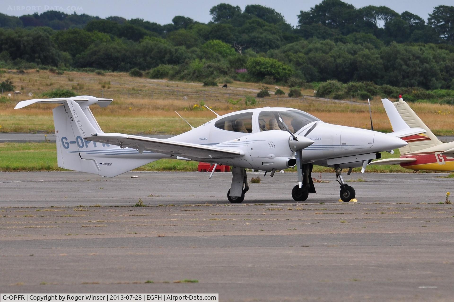 G-OPFR, 2005 Diamond DA-42 Twin Star C/N 42.077, Visiting Twin Star.