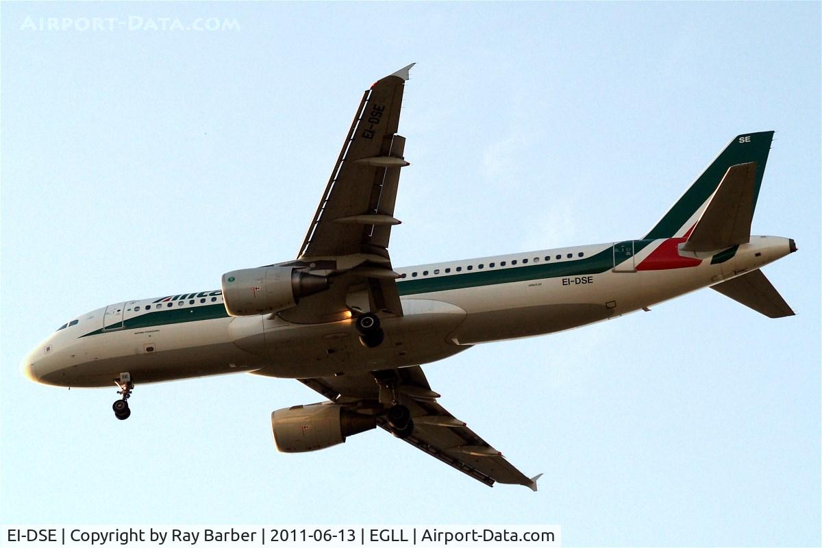 EI-DSE, 2007 Airbus A320-216 C/N 3079, Airbus A320-216 [3079] (Alitalia) Home~G 13/06/2011. On approach 27R.