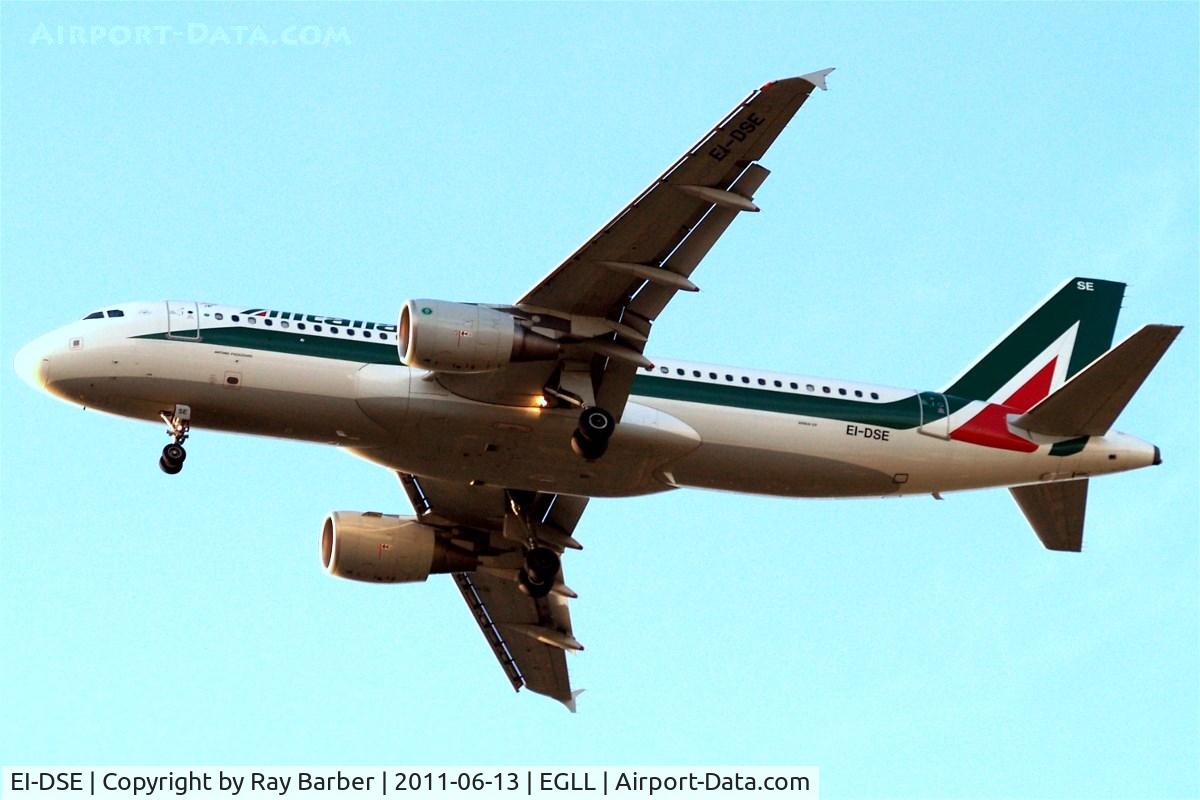 EI-DSE, 2007 Airbus A320-216 C/N 3079, Airbus A320-216 [3079] (Alitalia) Home~G 13/06/2011. On approach 27R.