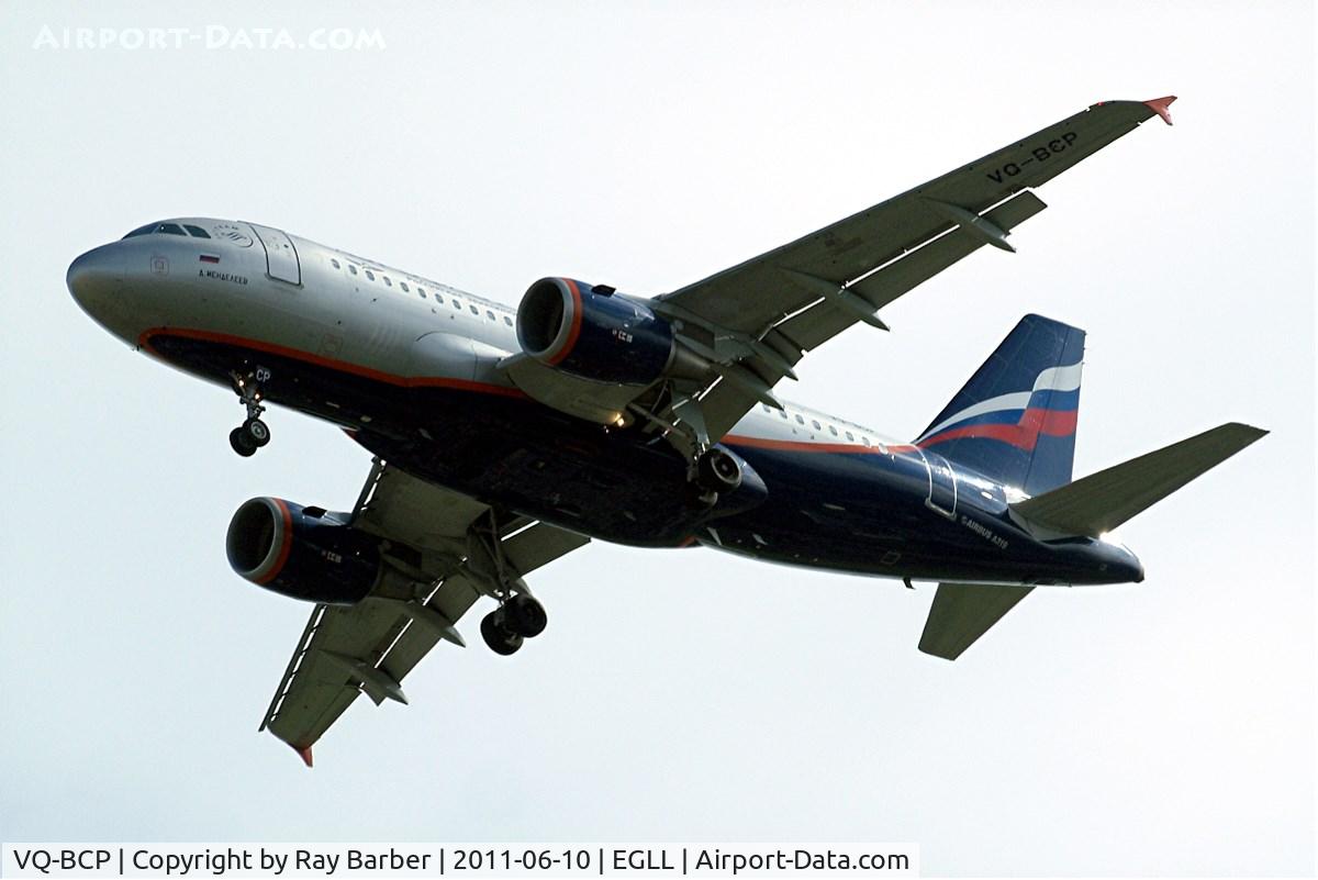 VQ-BCP, 2009 Airbus A319-112 C/N 3998, Airbus A319-111 [3998] (Aeroflot Russian Airlines) Home~G 10/06/2011. On approach 27R.