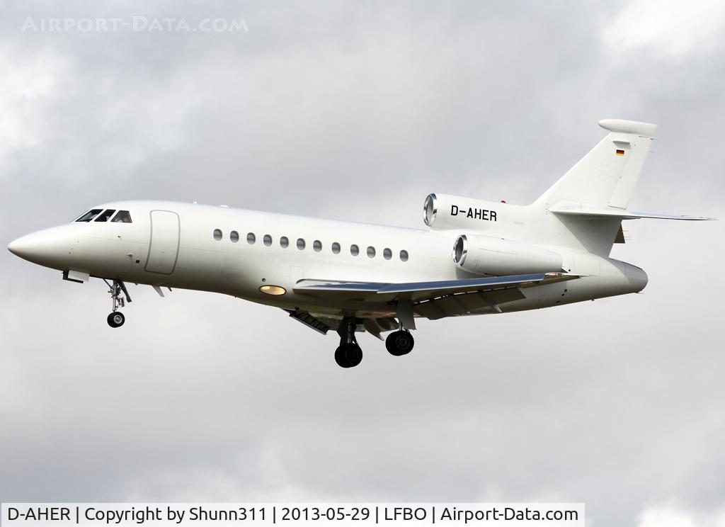 D-AHER, 2001 Dassault Falcon 900EX C/N 78, Landing rwy 32L