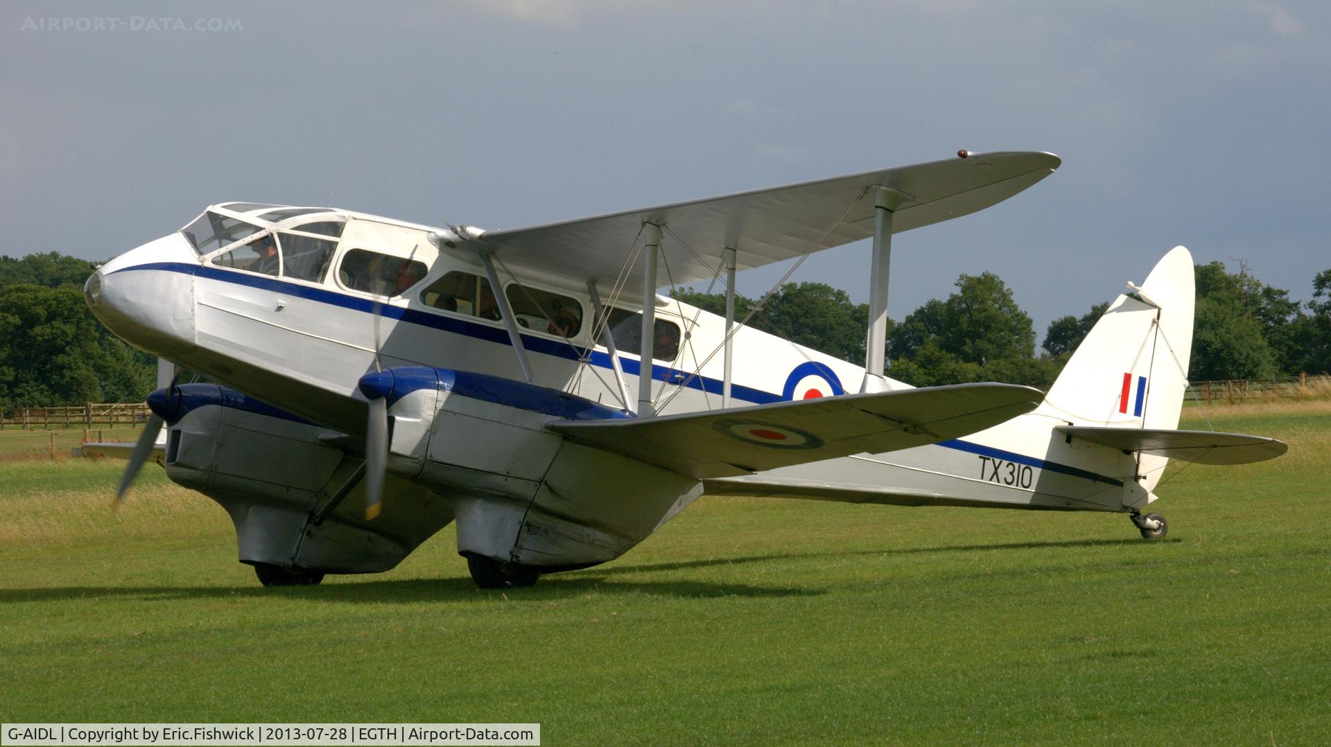 G-AIDL, 1946 De Havilland DH-89A Dominie/Dragon Rapide 6 C/N 6968, 1. G-AIDL in display mode at The Shuttleworth Collection Wings & Wheels Flying Day, July 2013.
