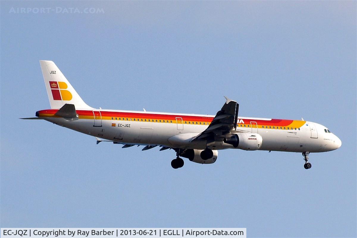 EC-JQZ, 2006 Airbus A321-211 C/N 2736, Airbus A321-211 [2736] (Iberia) Home~G 21/06/2013. On approach 27L.