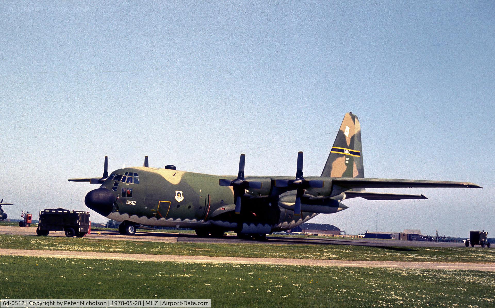 64-0512, 1964 Lockheed C-130E-LM Hercules C/N 382-3996, C-130E Hercules of the 62nd Military Airlift Wing as seen at the 1978 RAF Mildenhall Air Fete.