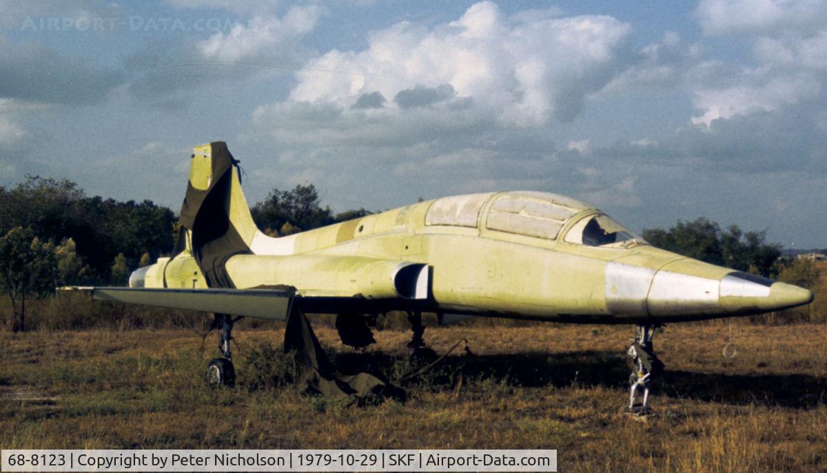 68-8123, 1968 Northrop T-38A Talon C/N T.6128, This static test airframe seen at Kelly AFB in October 1979 is now preserved at Lackland AFB.