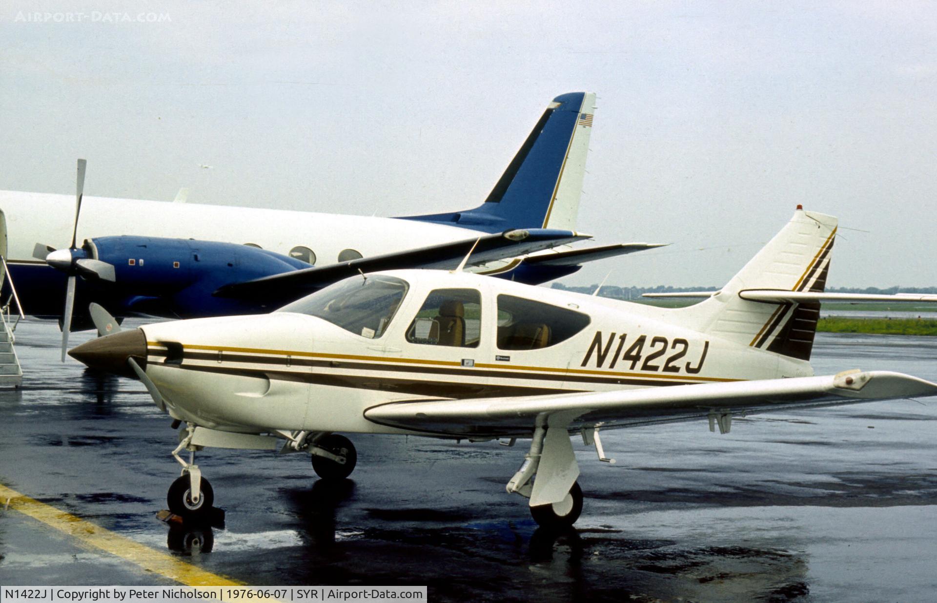 N1422J, Rockwell International 112A Commander C/N 422, Rockwell Commander 112A as seen at Syracuse in the Summer of 1976.