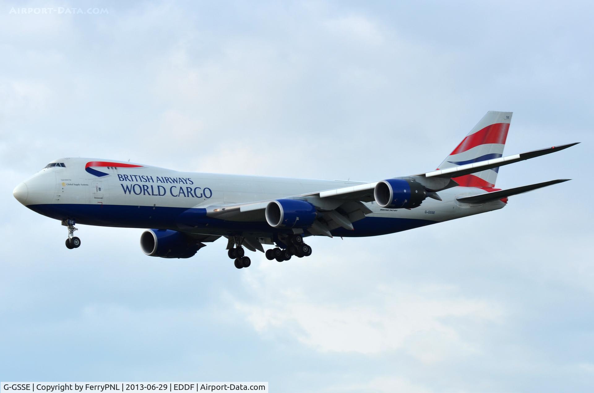 G-GSSE, 2011 Boeing 747-87UF C/N 37568, BA B748 freighter arriving