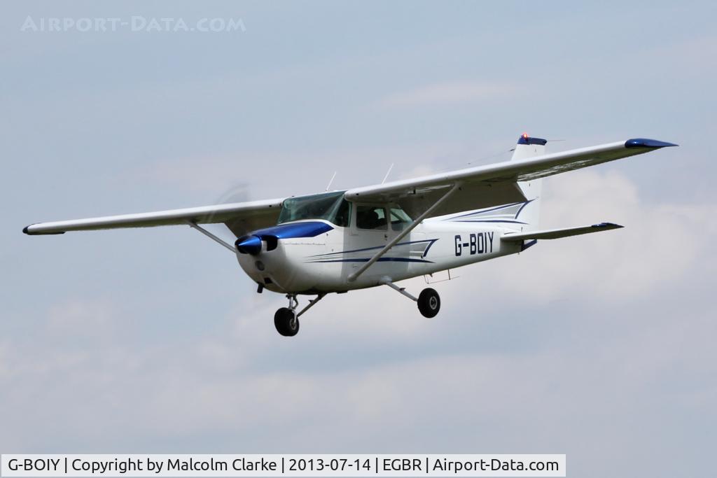 G-BOIY, 1976 Cessna 172N C/N 172-67738, Cessna 172N Skyhawk at The Real Aeroplane Company's Wings & Wheels Fly-In, Breighton Airfield, July 2013.