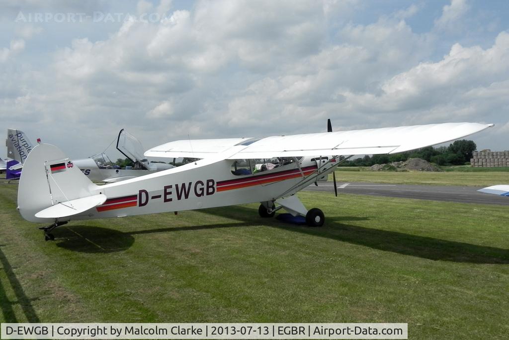 D-EWGB, 1960 Piper PA-18-150 Super Cub Super Cub C/N 18-7442, Piper PA-18-150 Super Cub at The Real Aeroplane Company's Wings & Wheels Fly-In, Breighton Airfield, July 2013.