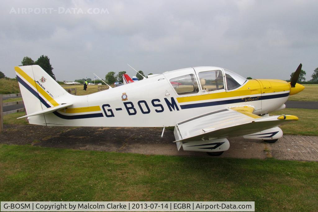 G-BOSM, 1970 Robin DR-253B Regent C/N 168, Robin DR-253B Regent at The Real Aeroplane Company's Wings & Wheels Fly-In, Breighton Airfield, July 2013.