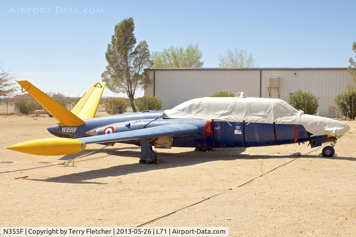N355F, 1962 Fouga CM-170 Magister C/N 355, Parked at California City Municipal