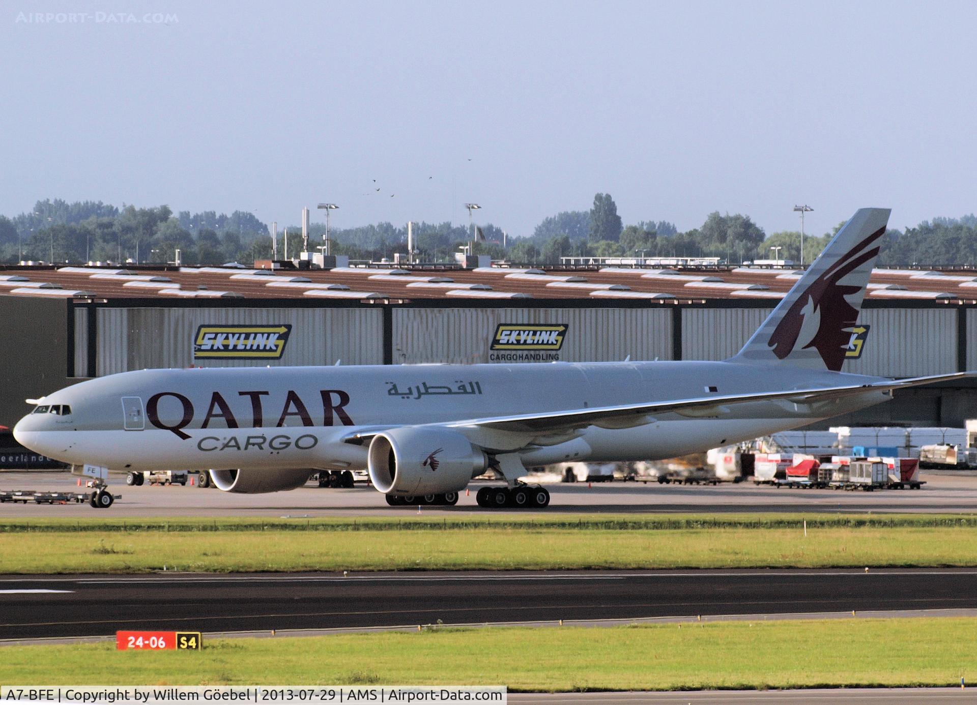 A7-BFE, 2013 Boeing 777-FDZ C/N 39644, Taxi to the Cargo gate of Schiphol Airport