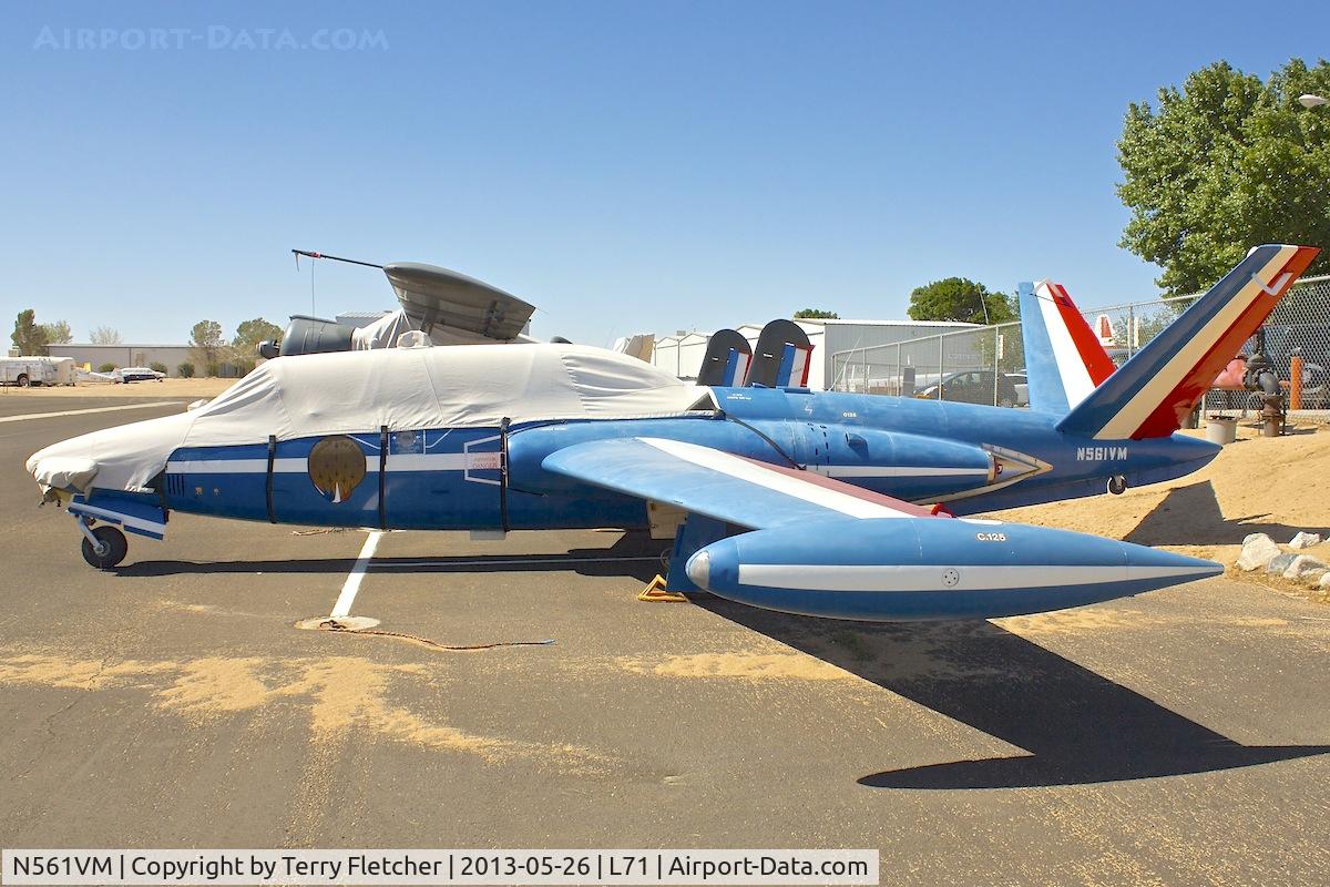 N561VM, 1968 Fouga CM-170 Magister C/N 561, Parked at California City Municipal