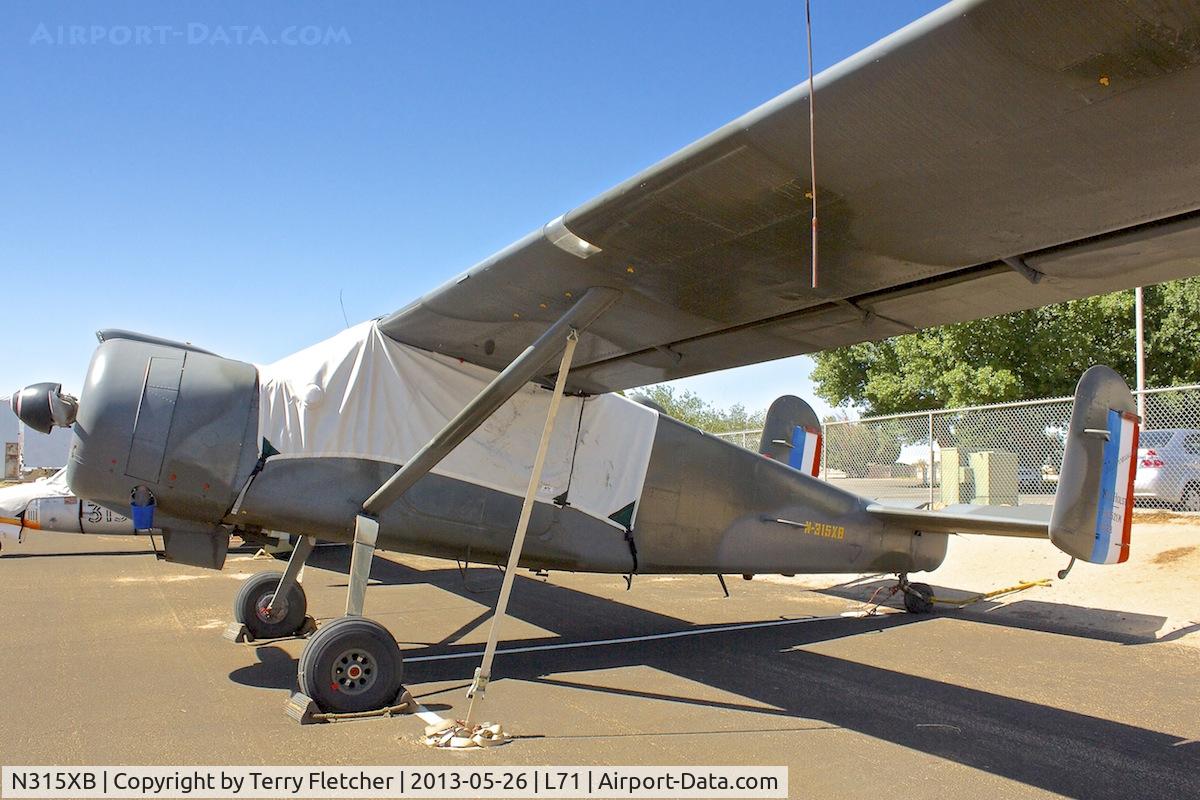 N315XB, Max Holste MH-1521M Broussard C/N 23, Parked at California City Municipal