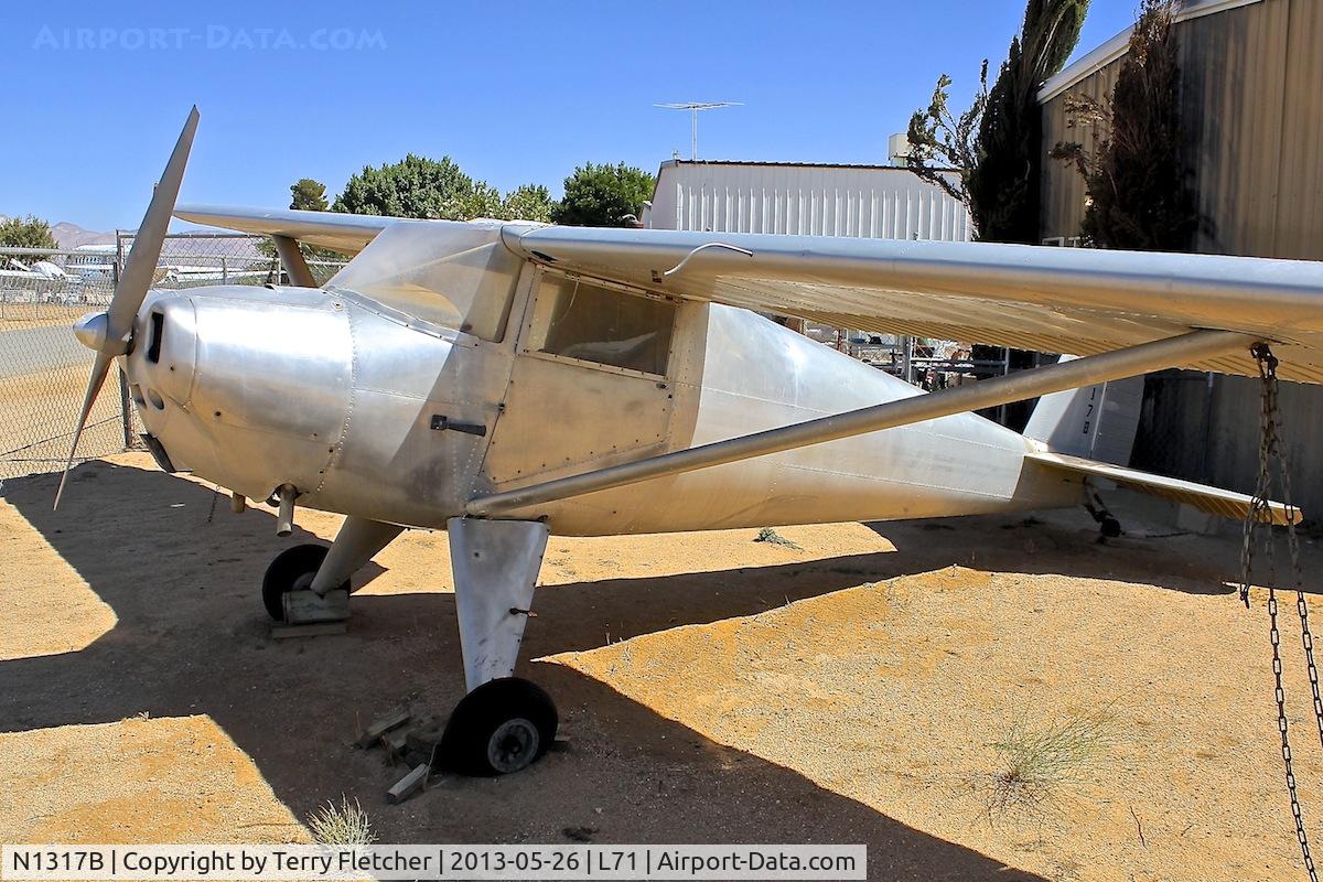 N1317B, 1948 Luscombe 8A C/N 5944, Parked at California City Municipal