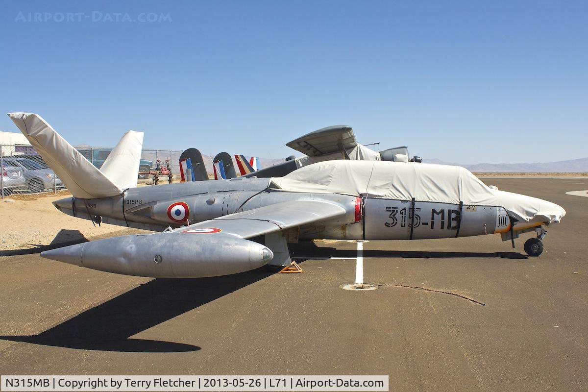 N315MB, 1966 Fouga CM-170 Magister C/N 498, Parked at California City Municipal