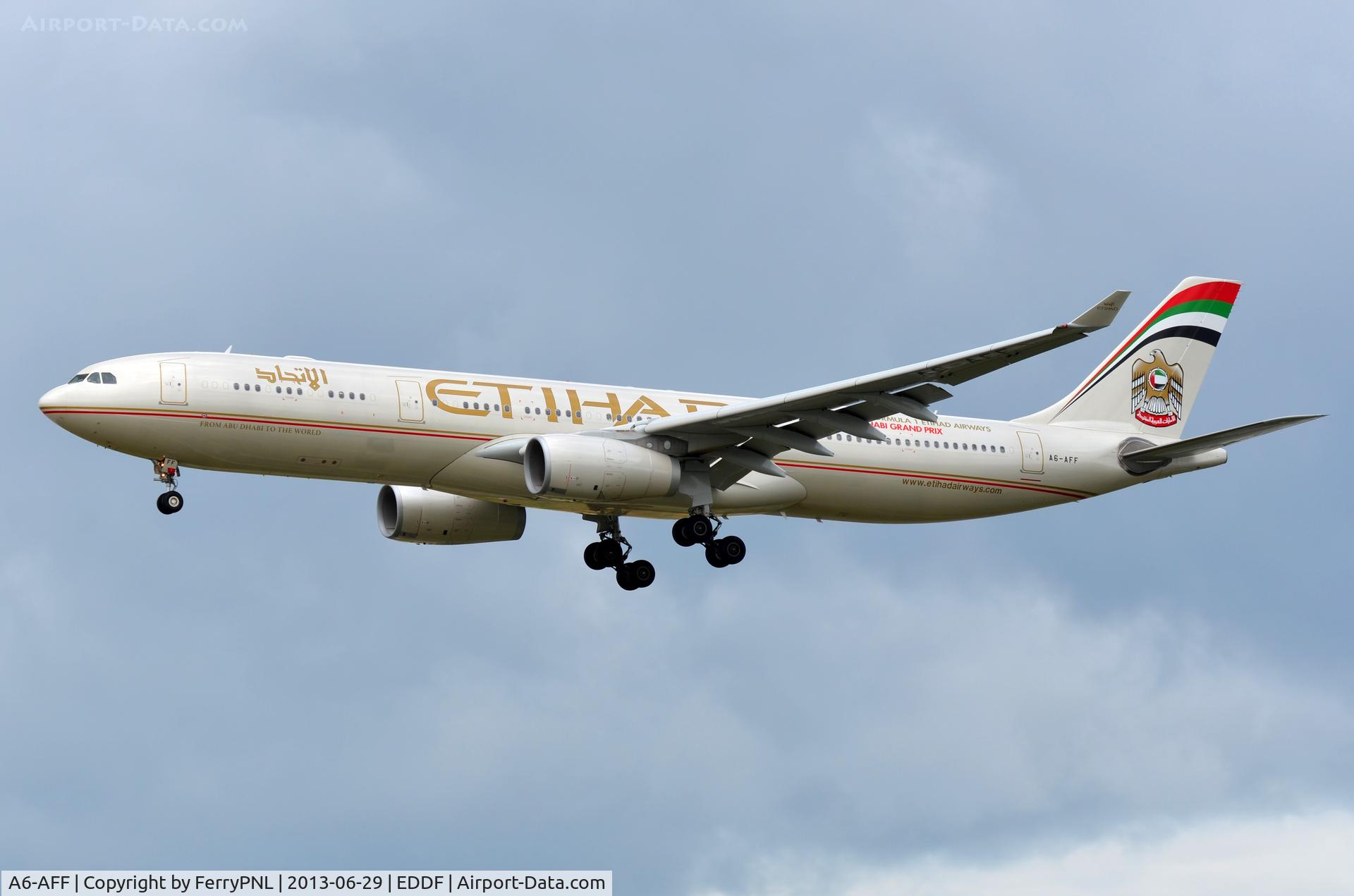 A6-AFF, 2011 Airbus A330-343X C/N 1245, Etihad A333