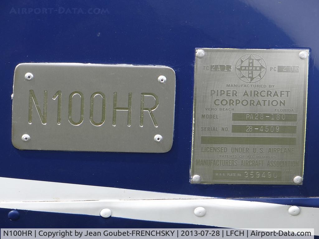 N100HR, Piper PA-28-180 C/N 28-4509, beautiful Piper
