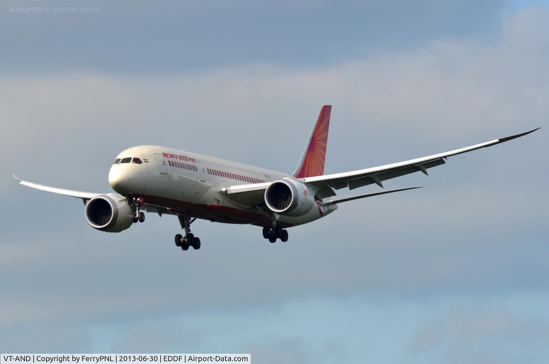 VT-AND, 2011 Boeing 787-8 Dreamliner C/N 36278, Air India B788 landing in FRA