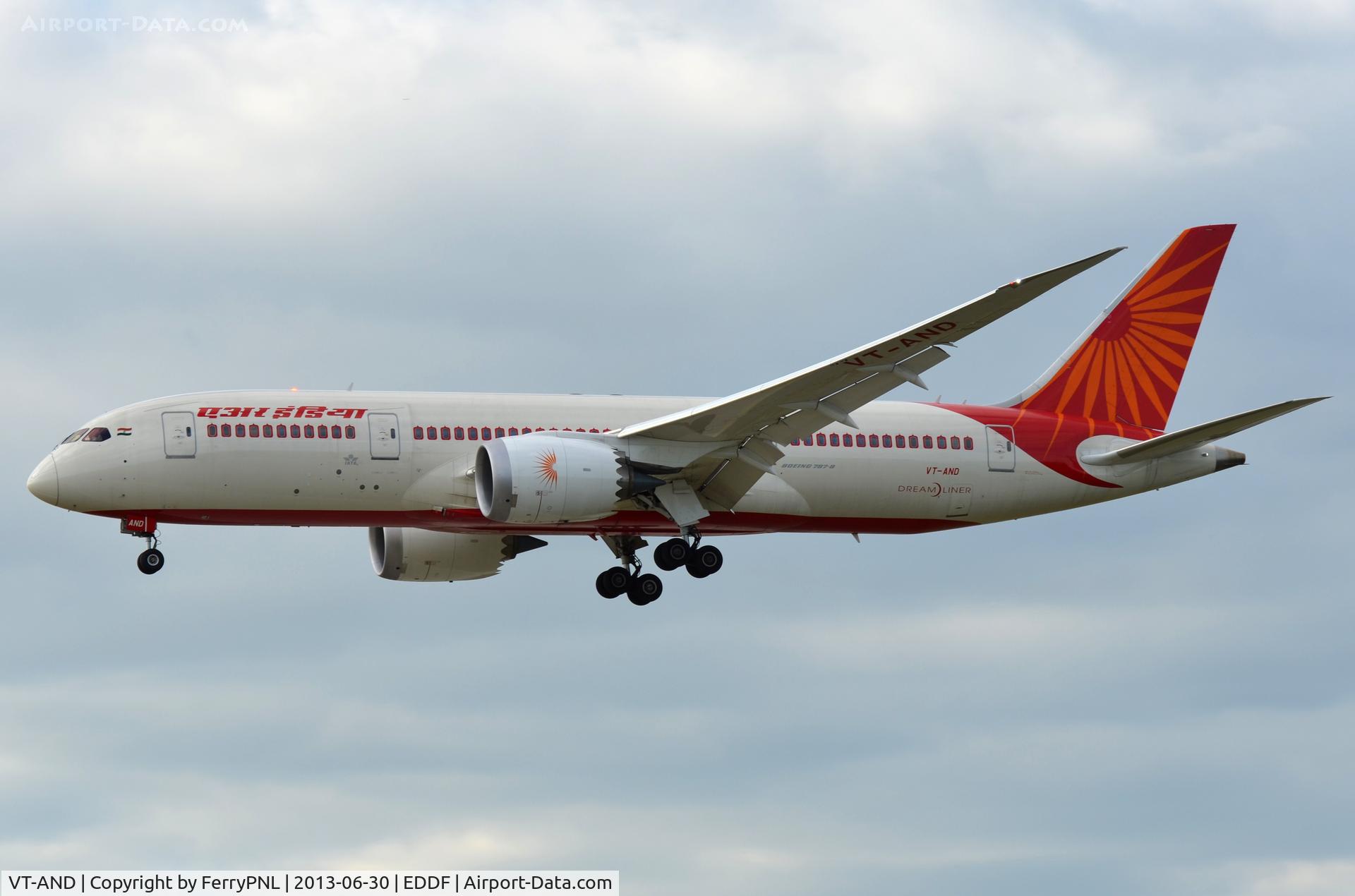 VT-AND, 2011 Boeing 787-8 Dreamliner C/N 36278, Air India B788