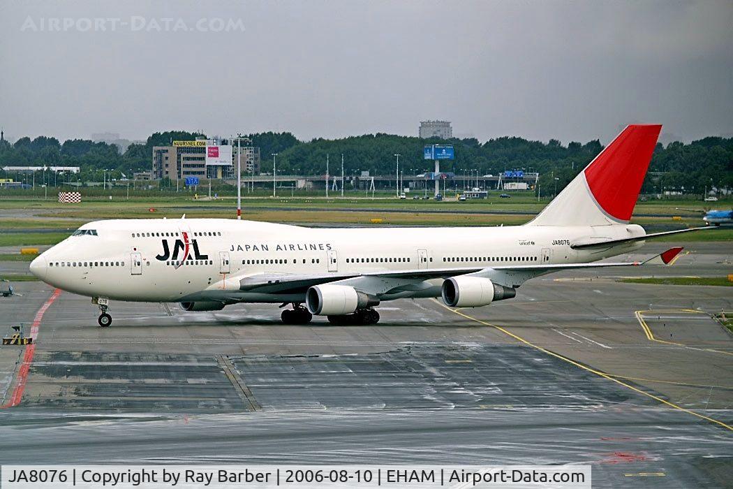 JA8076, 1990 Boeing 747-446 C/N 24777, Boeing 747-446 [24777] (Japan Airlines) Amsterdam-Schiphol~PH 10/08/2006. Has since been scrapped at Roswell NM~N .