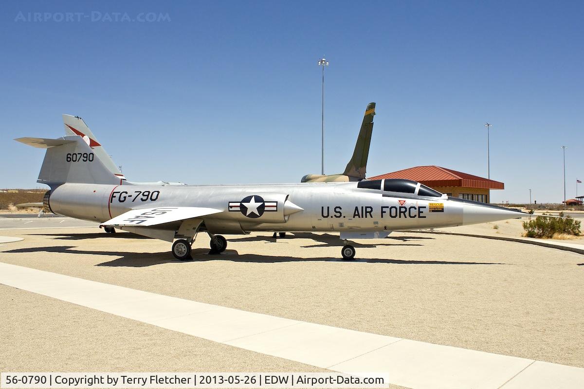 56-0790, Lockheed F-104A Starfighter C/N 187-1078, Exhibited at  Century Circle, Edwards AFB (West Gate )  Palmdale, California,