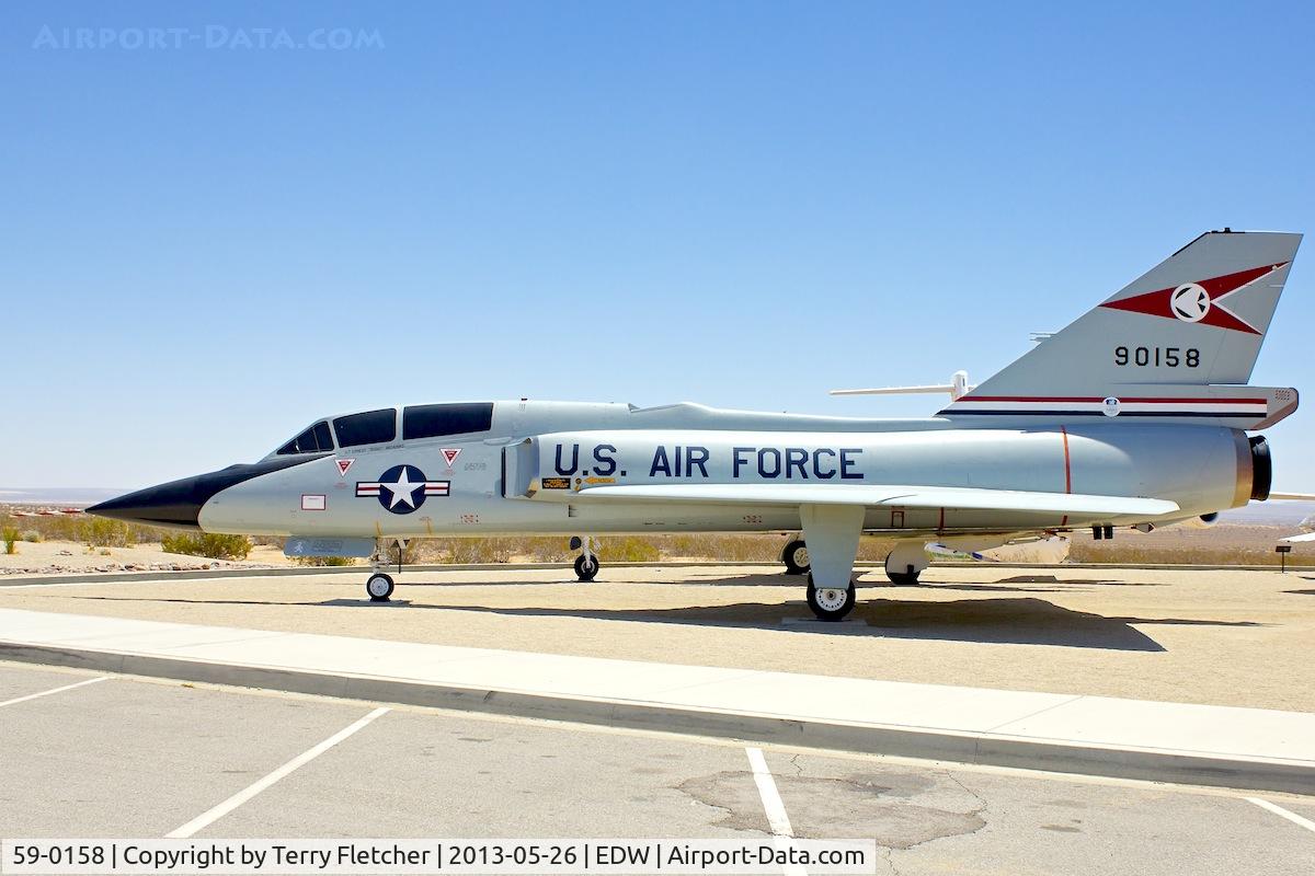 59-0158, 1959 Convair QF-106B Delta Dart C/N 8-32-10, Exhibited at  Century Circle, Edwards AFB (West Gate )  Palmdale, California,