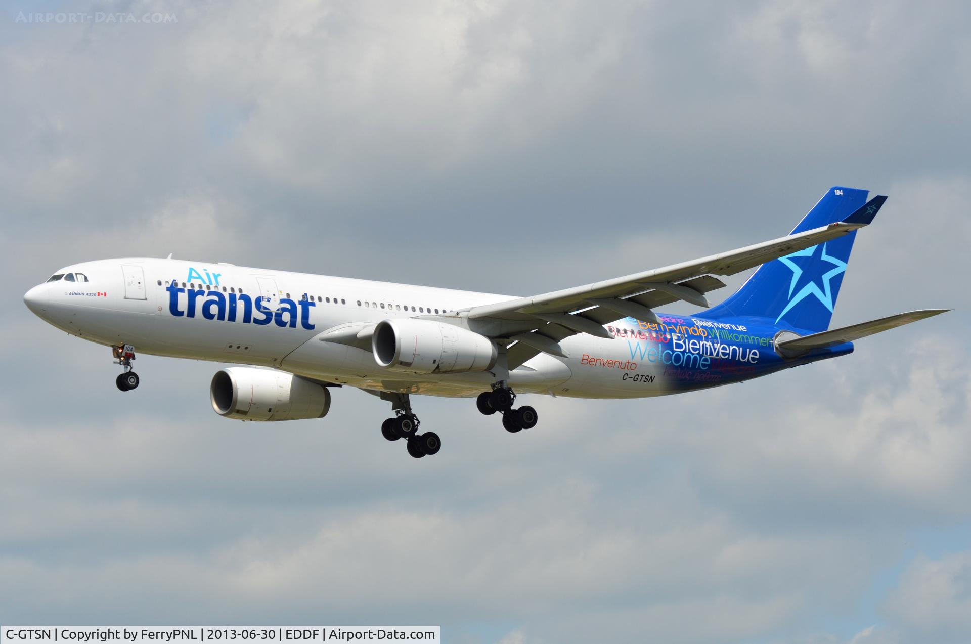 C-GTSN, 2000 Airbus A330-243 C/N 369, Air Transat A332 arriving in FRA