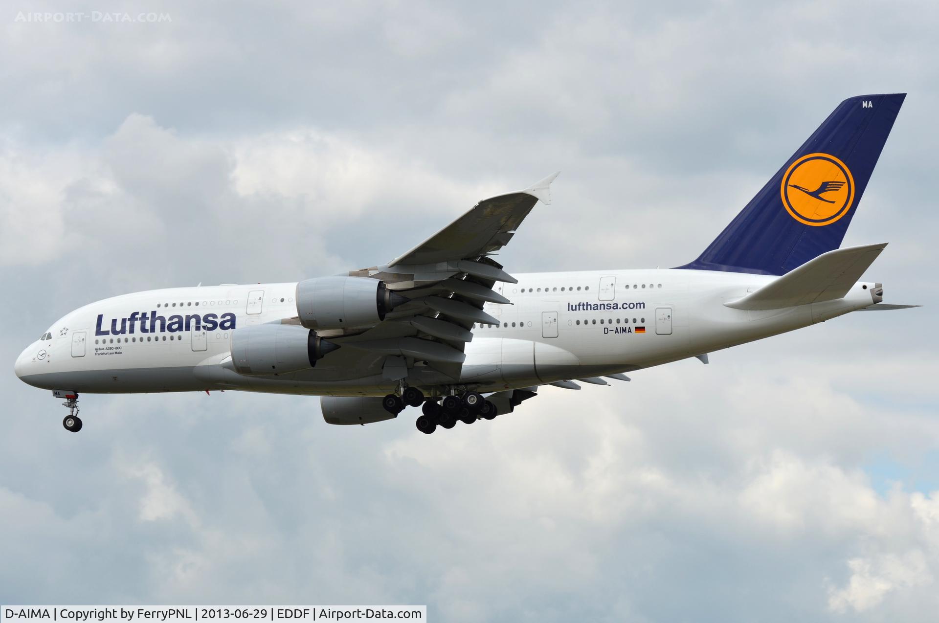 D-AIMA, 2010 Airbus A380-841 C/N 038, Lufthansa A388 almost back home.