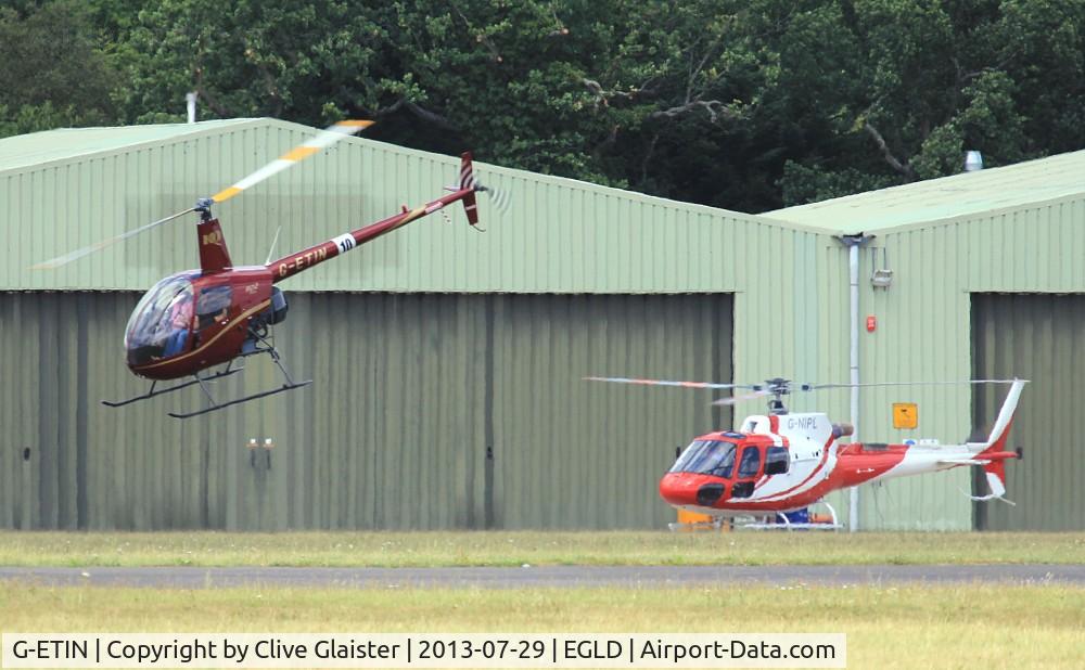 G-ETIN, 1988 Robinson R22 Beta C/N 0853, Ex: N9081D > G-ETIN - Originally owned to, Lullingstone Water Ltd in September 1988. Currently with, HQ Aviation Ltd since February 2012.