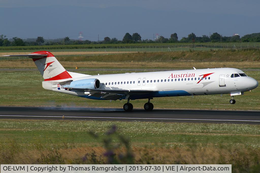 OE-LVM, 1991 Fokker F100 (F-28-0100) C/N 11361, Austrian Airlines Fokker 100