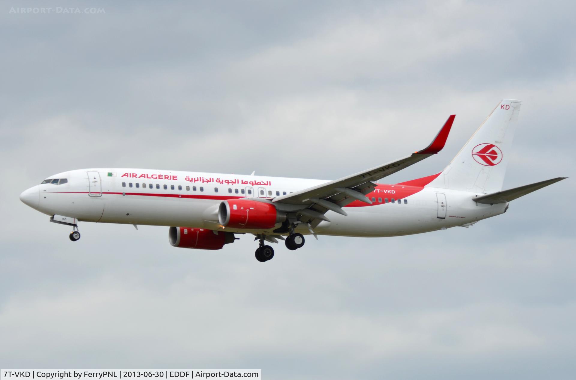 7T-VKD, 2010 Boeing 737-8D6 C/N 40858, Air Algerie B738 landing in FRA