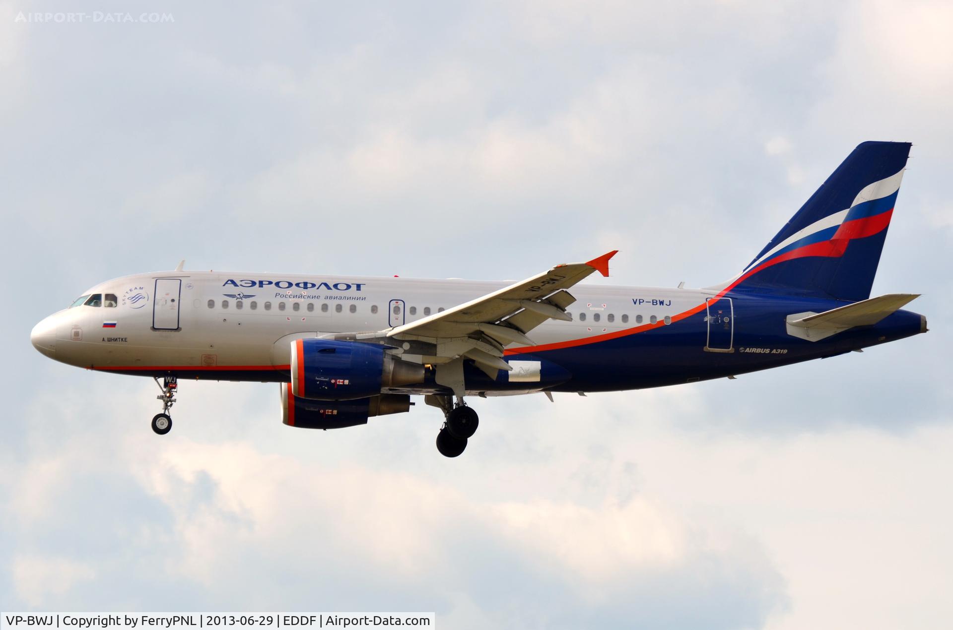 VP-BWJ, 2004 Airbus A319-111 C/N 2179, Aeroflot A319