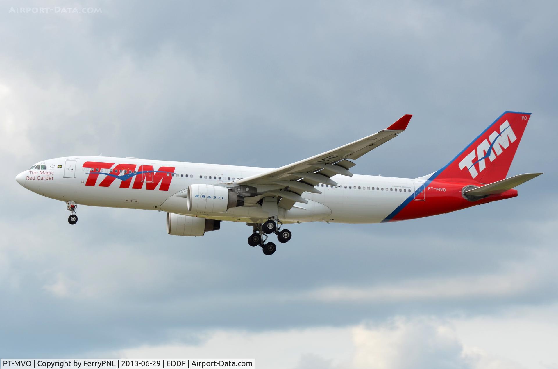 PT-MVO, 2008 Airbus A330-223 C/N 0949, TAM A332 landing in FRA