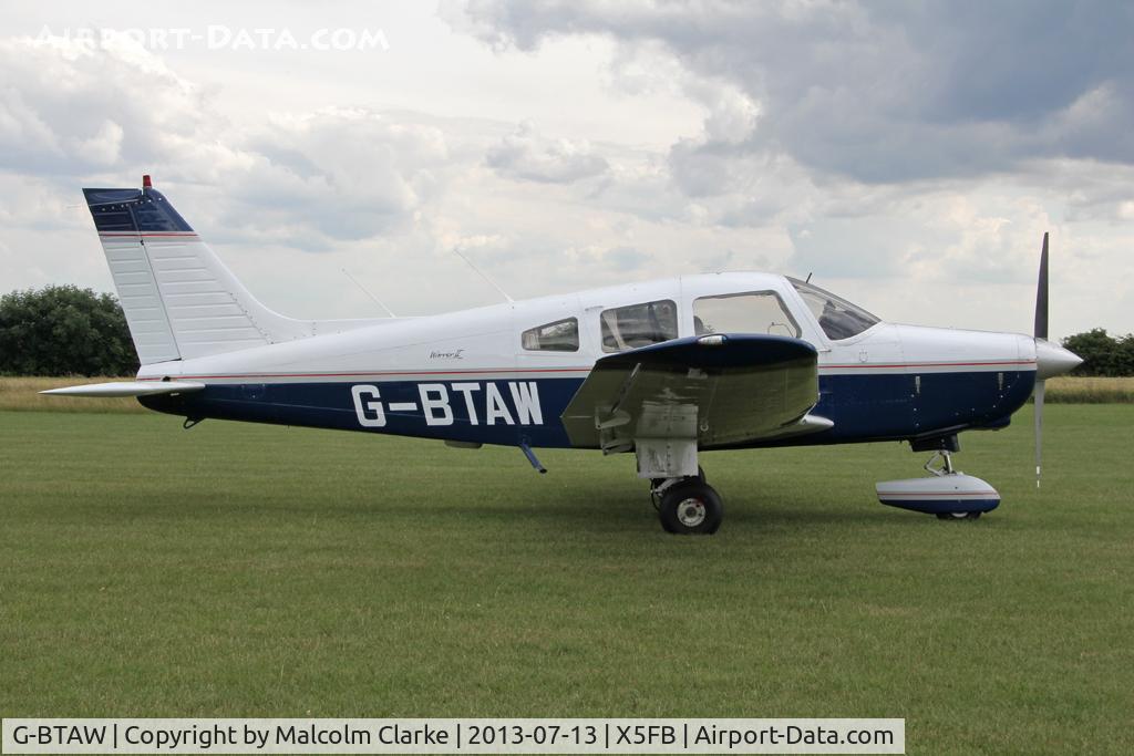 G-BTAW, 1986 Piper PA-28-161 C/N 28-8616031, Piper PA-28-161 Cherokee Warrior II, Fishburn Airfield, July 2013.