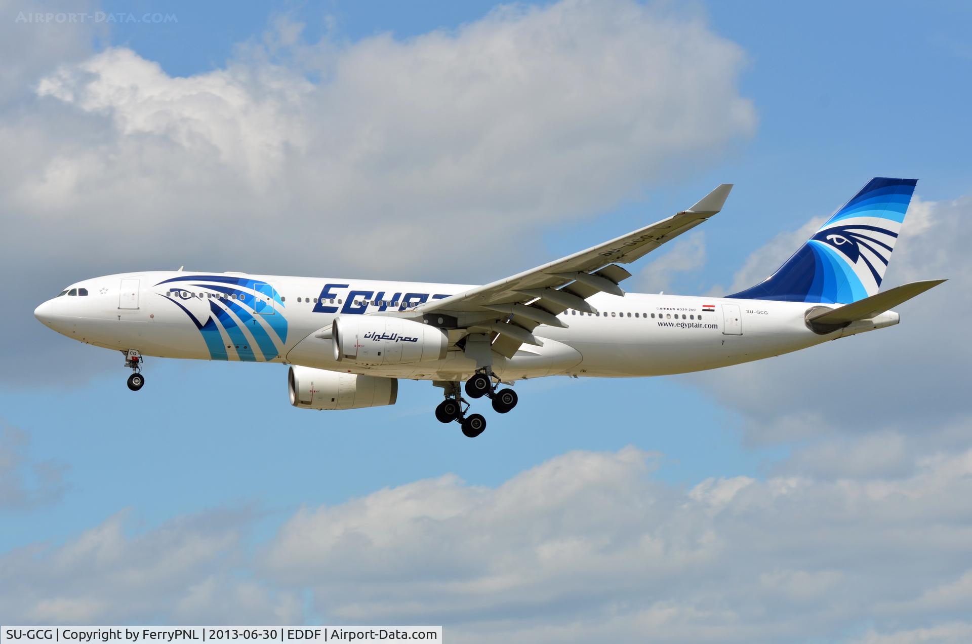 SU-GCG, Airbus A330-243 C/N 666, Egyptair A332 landing in FRA