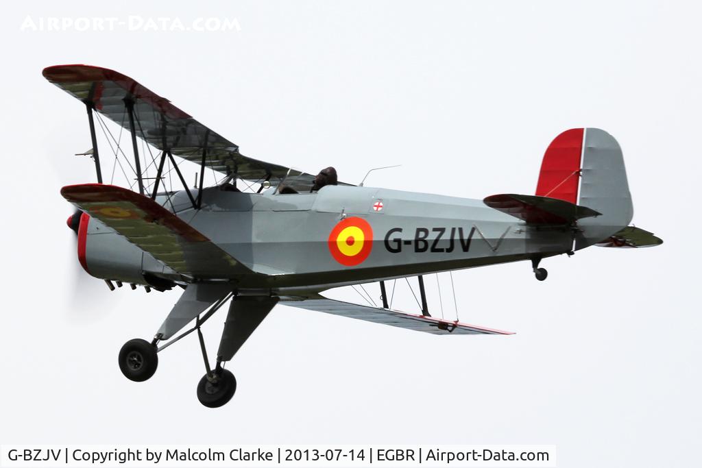 G-BZJV, 1957 CASA 1-131E Srs 1000 C/N 1075, CASA 1-131E Srs 1000 at The Real Aeroplane Company's Bucker Fest, Breighton Airfield, July 13 2013.