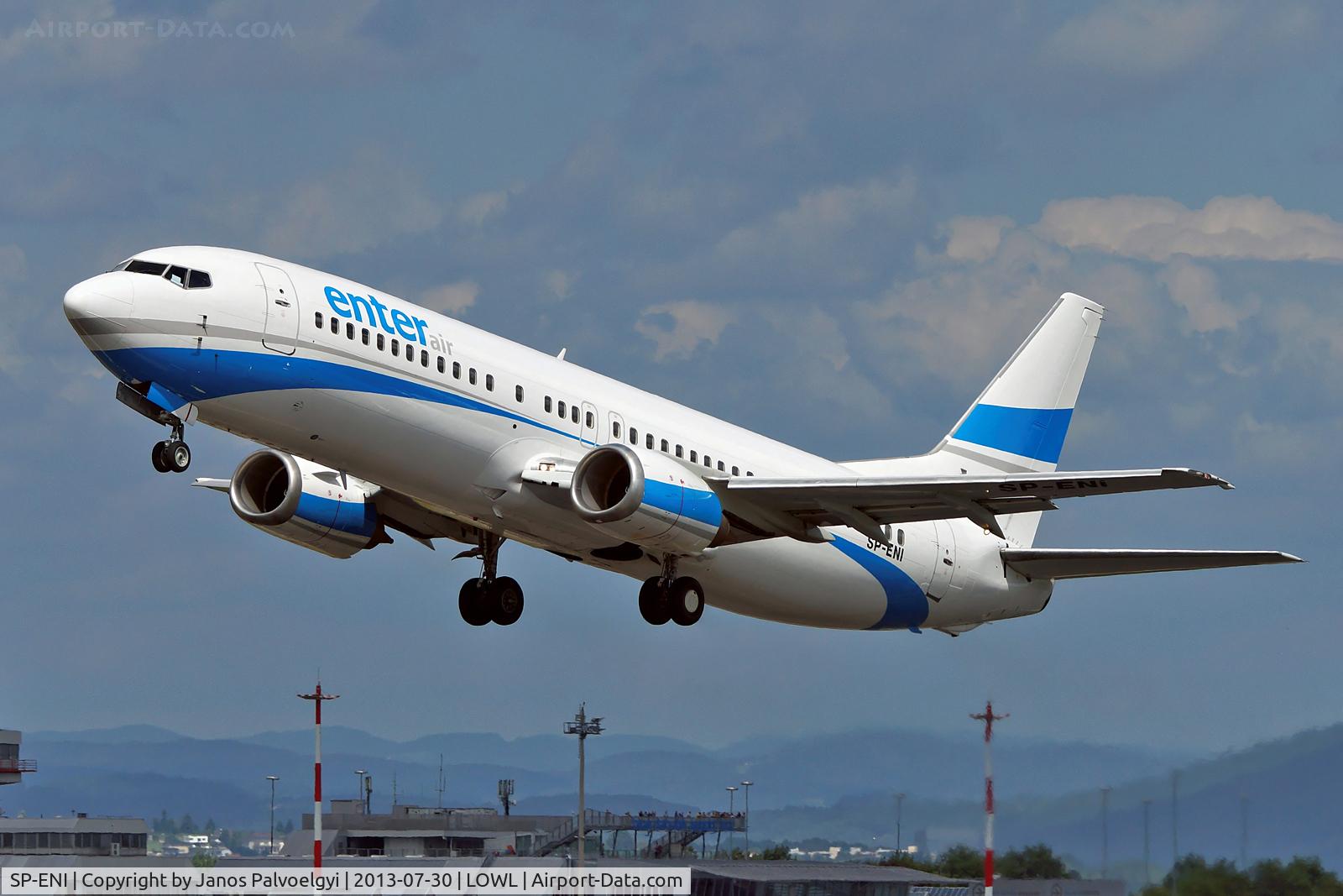 SP-ENI, 1996 Boeing 737-43Q C/N 28489, Enter Air Boeing B737-43Q take off in LOWL/LNZ
