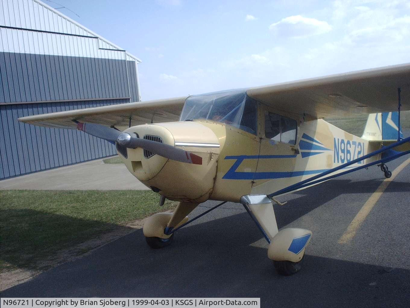 N96721, 1946 Taylorcraft BC12-D C/N 9021, N96721