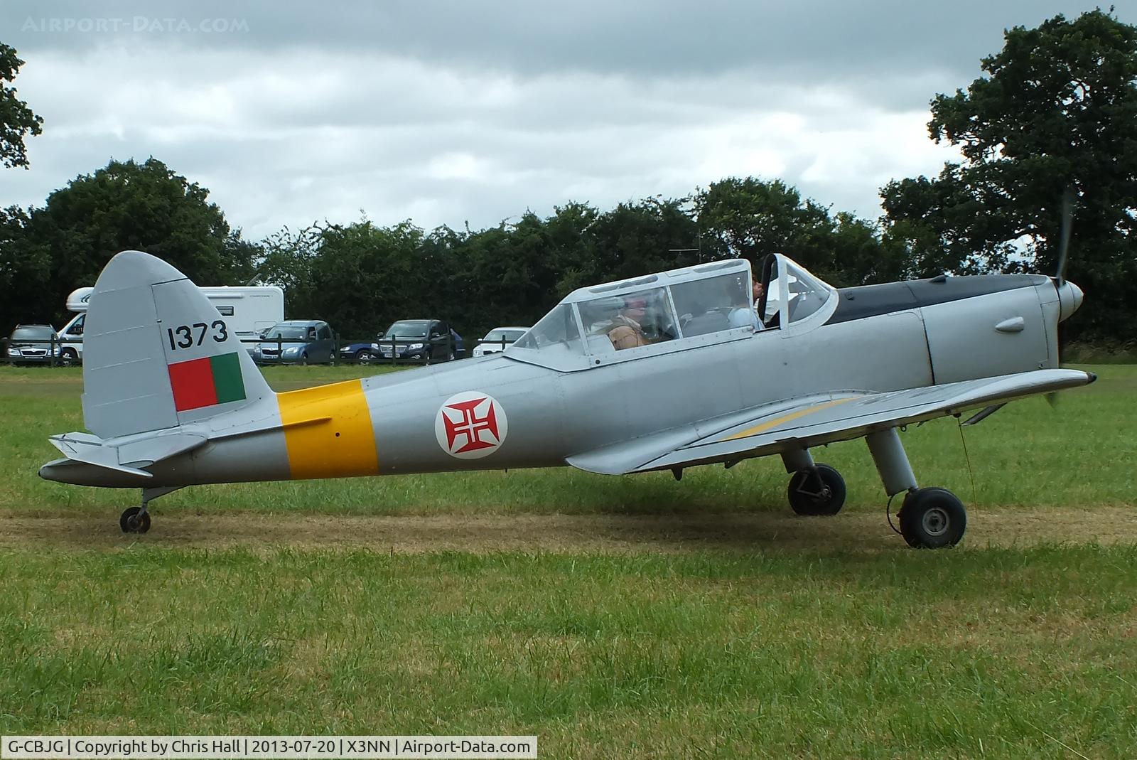 G-CBJG, 1961 OGMA DHC-1 Chipmunk T.20 C/N OGMA-63, at the Stoke Golding stakeout 2013