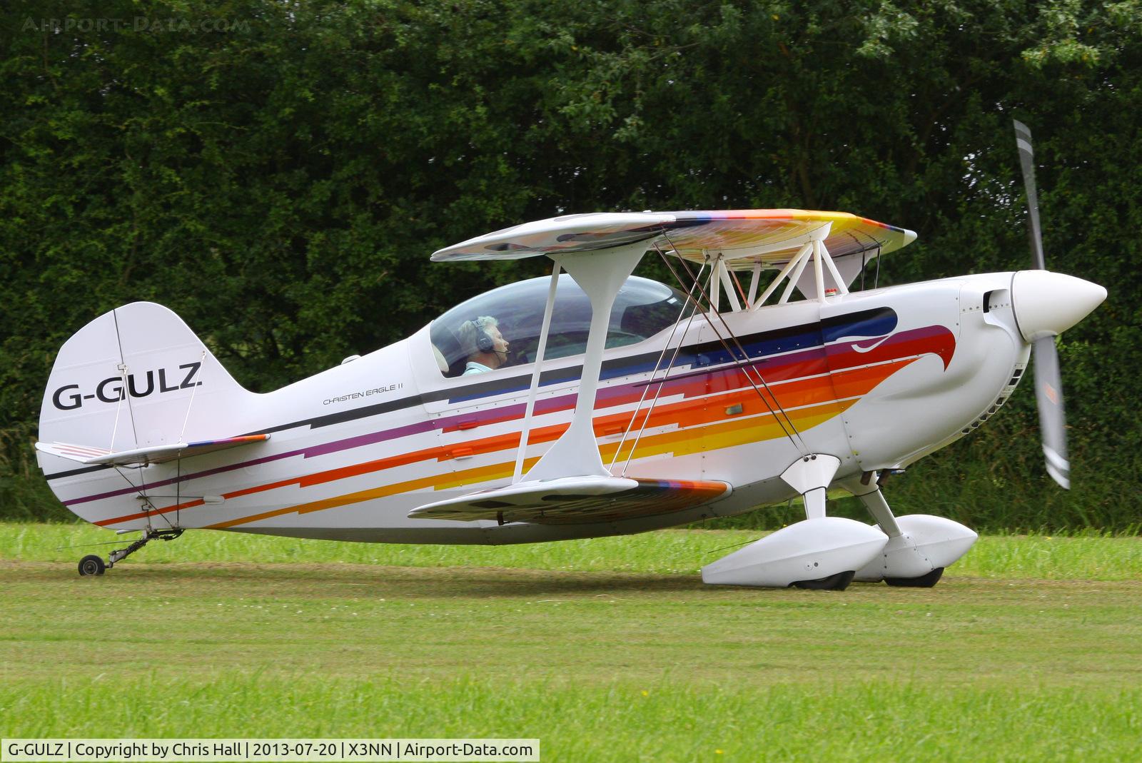 G-GULZ, 1989 Christen Eagle II C/N SEGLER 0001, at the Stoke Golding stakeout 2013