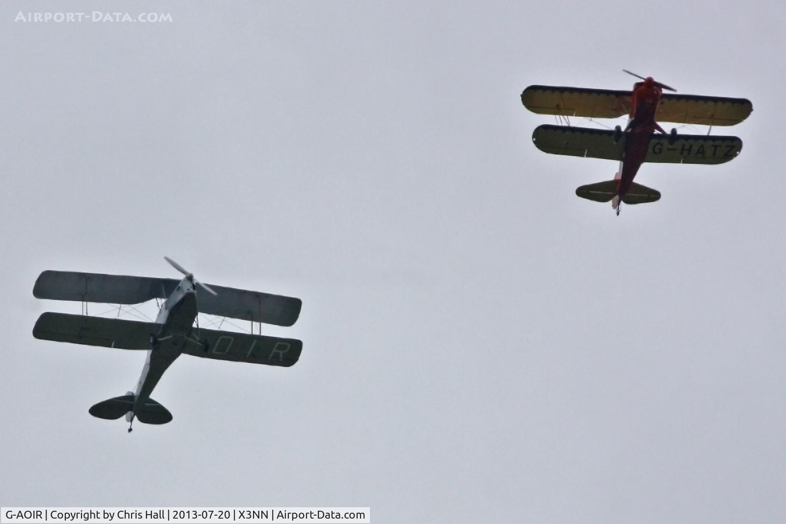 G-AOIR, 1943 Thruxton Jackaroo C/N 82882, arriving at the Stoke Golding stakeout 2013 with G-HATZ